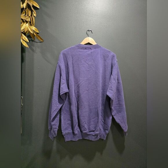Vintage Toronto Canada Pullover Crewneck Sweatshirt Purple Oh Yes Sz M Oversized - Picture 9 of 10